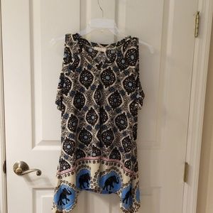 Casual Elephant print blouse and pants